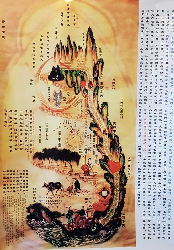 Neijing Poster (Nei Dan Inner Meditation) Chinese Edition