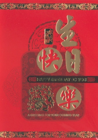 生日卡 (KT223) Verjaardagskaart/Birth-day Card