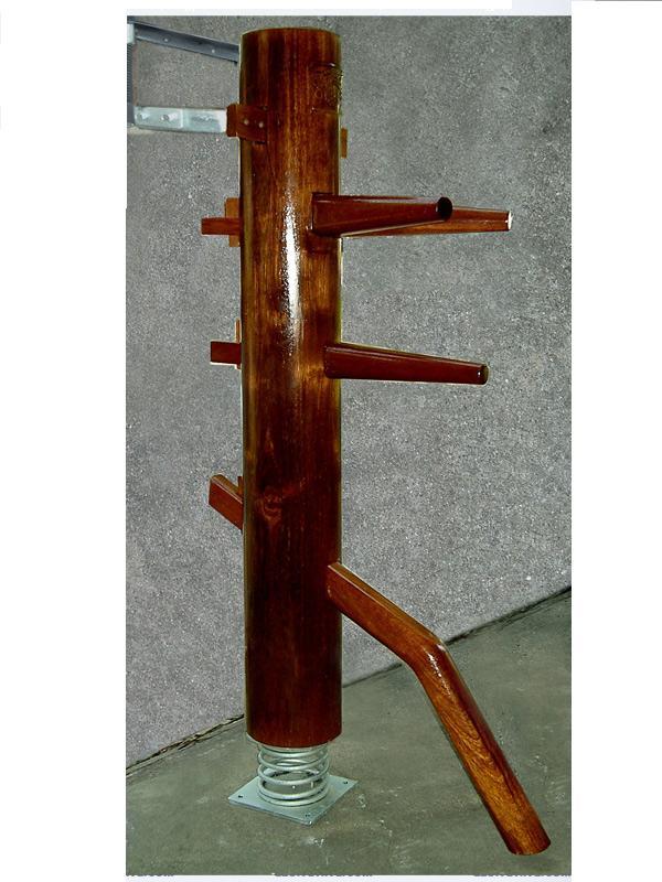Wing Tsun Spring-frame Wooden Dummy in Golden-sandal Wood (Brown) Sale