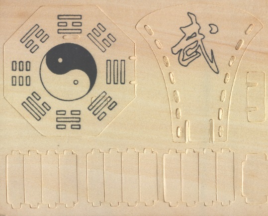DHZ Houten Taiji pennenhouder/DIY Wooden Contruction Kit