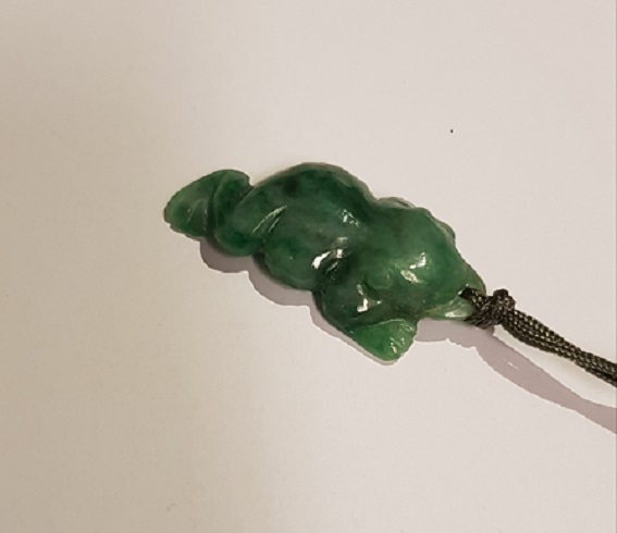 玉三腳蟾蜍 Jade Hanger/Pendant: Kikker met drie poten/Three-legged Frog (C)