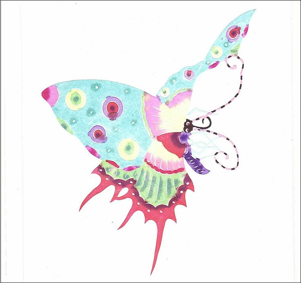 Butterfly Papercuts Card (V002)