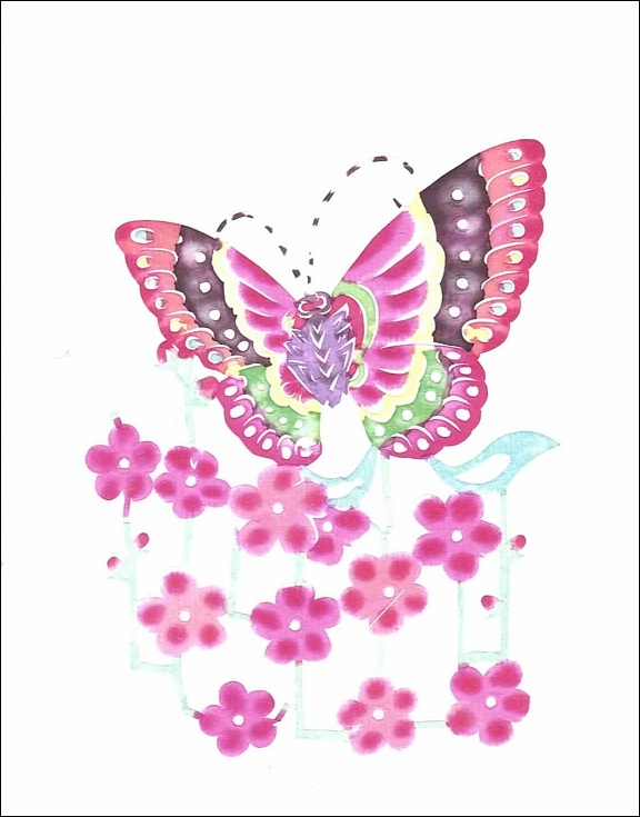 Butterfly Papercuts Card (V004)